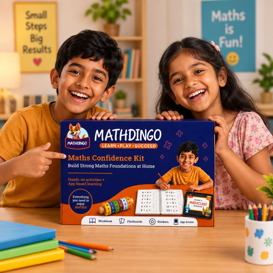 Parent helping child practise maths